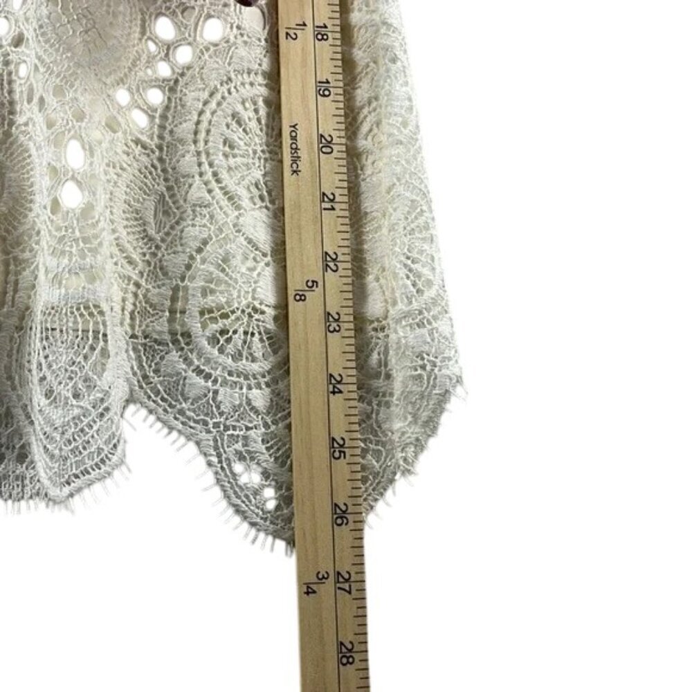 Zara Women Dress Midi White Lined Lace Women's Size S - Picture 7 of 12